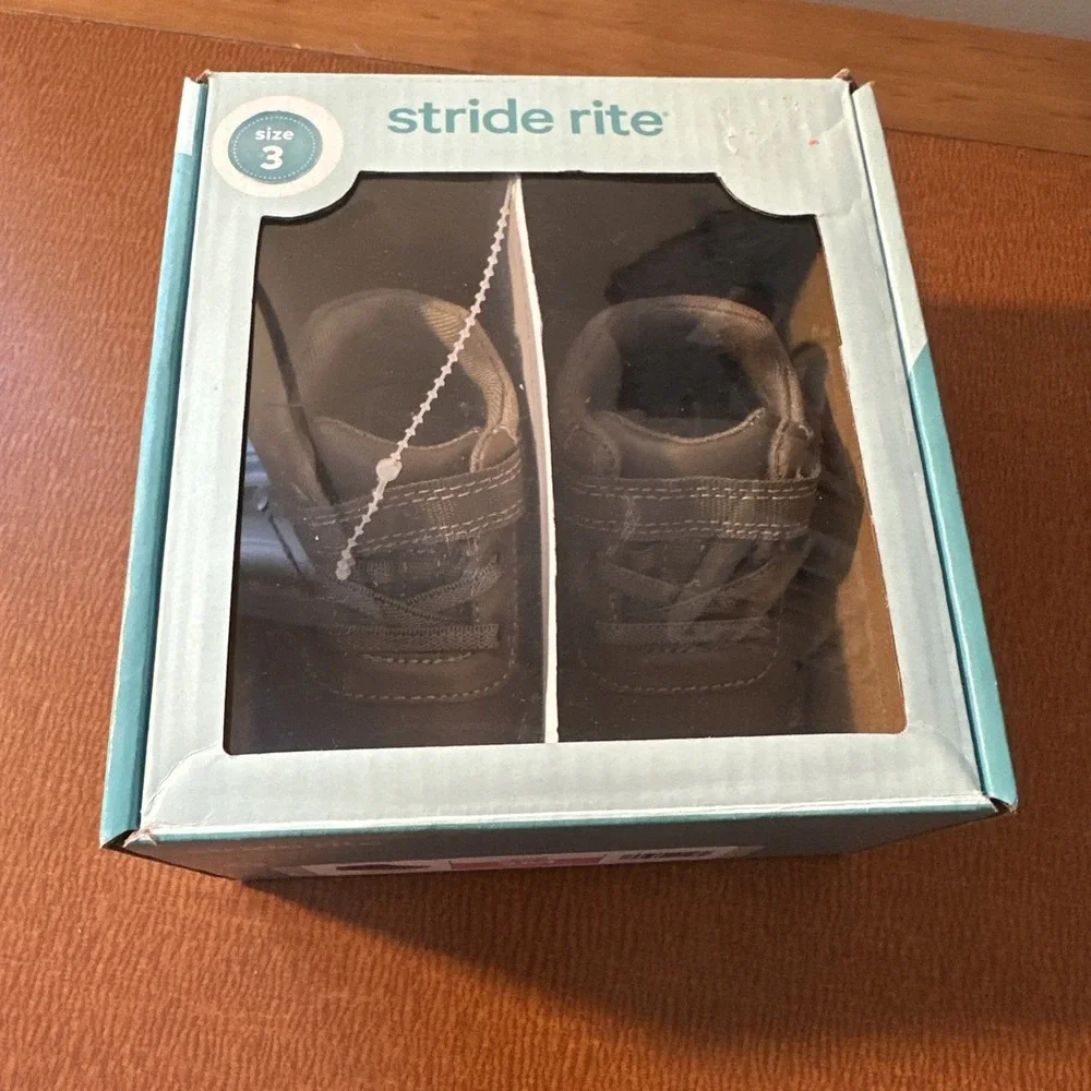 Stride Rite PW Ryker Brown Boots  Baby 3M New In Box‎